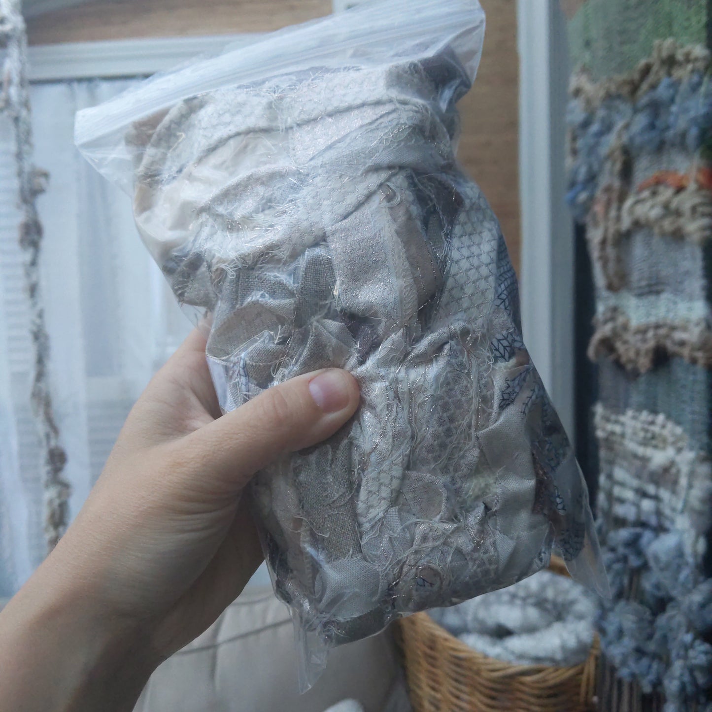 PASTELS - hand-cut ribbons from recycled fast fashion for weaving - 6 oz | 170 g