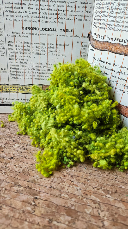 GIZA GLOW - hand-dyed uv reactive fine wool nepps for fiber blending and felting - 1 oz | 28 g