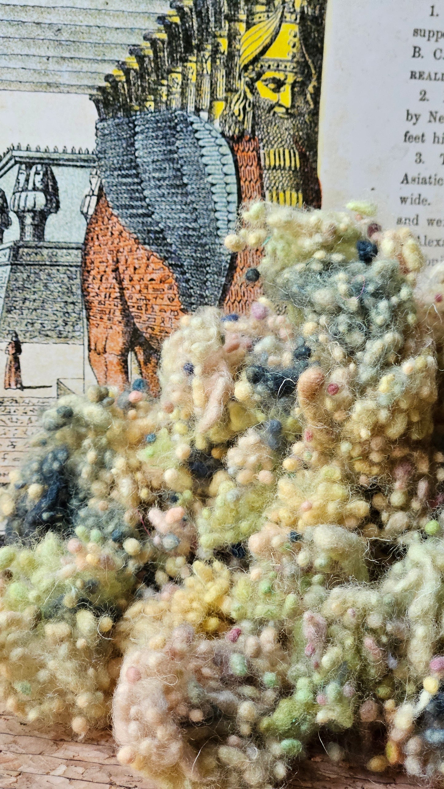 BABYLON GLOW - hand-dyed uv reactive fine wool nepps for fiber blending and felting - 1 oz | 28 g