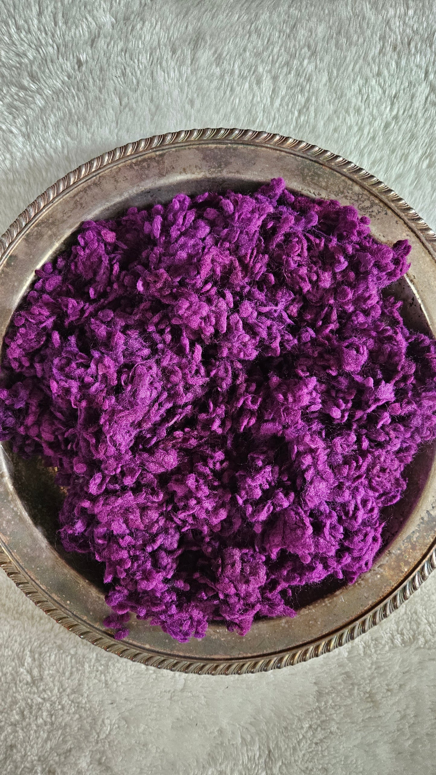 IRIS - rare hand-dyed cotton nepps for fiber blending, felting, and papermaking - 1 oz | 28 g