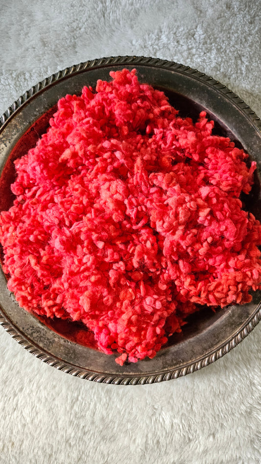 TULIP - rare hand-dyed cotton nepps for fiber blending, felting, and papermaking - 1 oz | 28 g