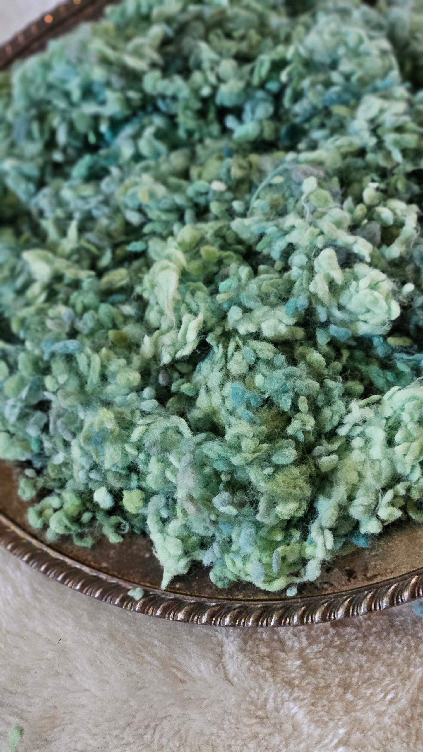 SUCCULENT - rare hand-dyed cotton nepps for fiber blending, felting, and papermaking - 1 oz | 28 g