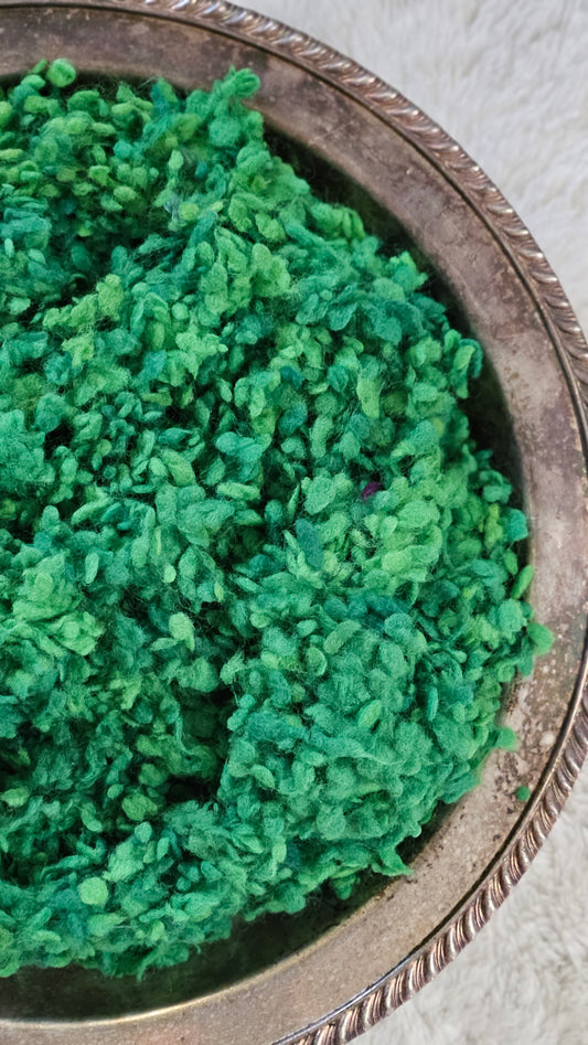 CLOVER - rare hand-dyed cotton nepps for fiber blending, felting, and papermaking - 1 oz | 28 g