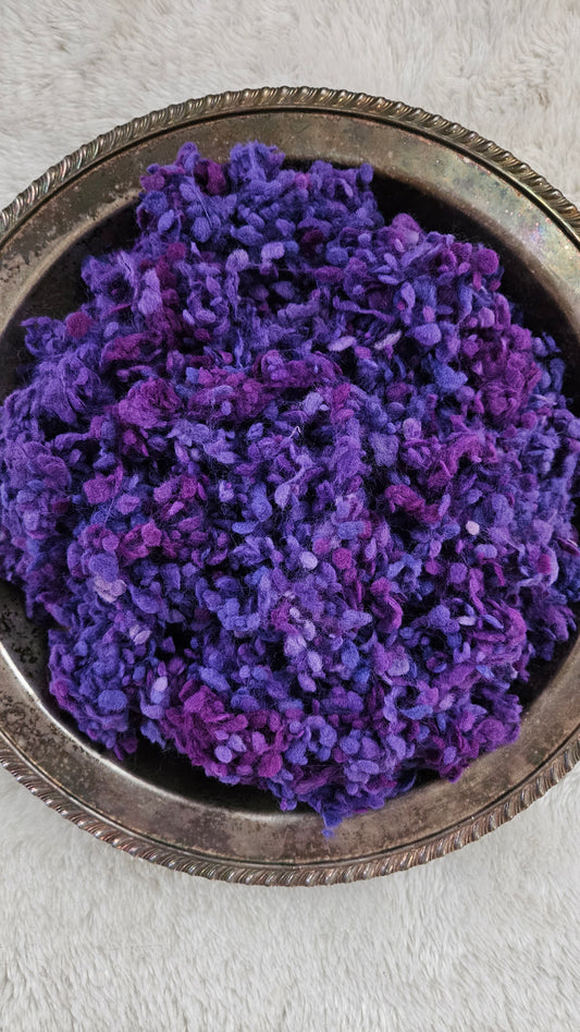 LUPINE - rare hand-dyed cotton nepps for fiber blending, felting, and papermaking - 1 oz | 28 g
