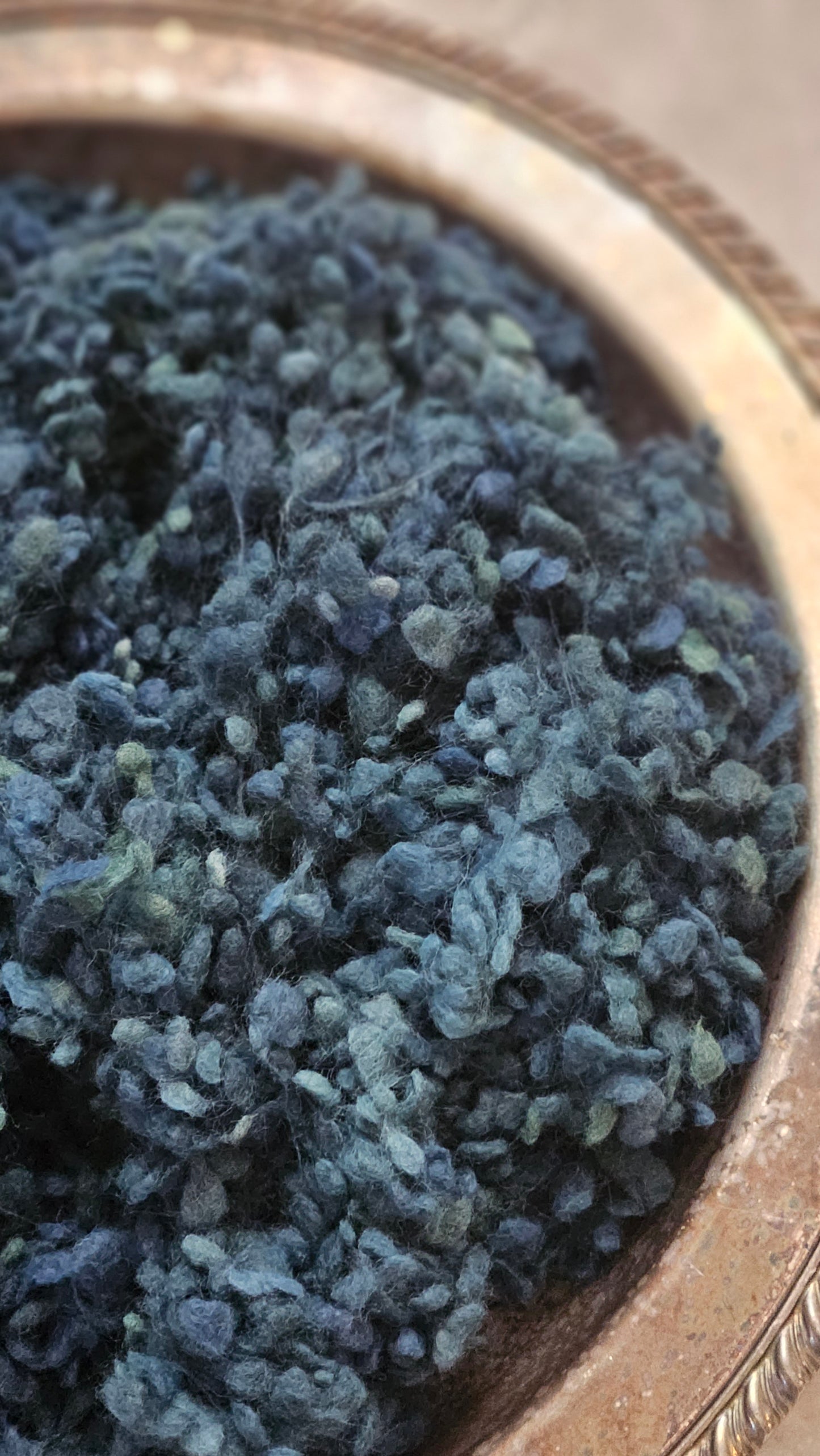 EUCALYPT - rare hand-dyed cotton nepps for fiber blending, felting, and papermaking - 1 oz | 28 g