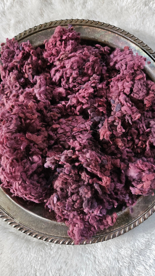 OXALIS - rare hand-dyed cotton nepps for fiber blending, felting, and papermaking - 1 oz | 28 g