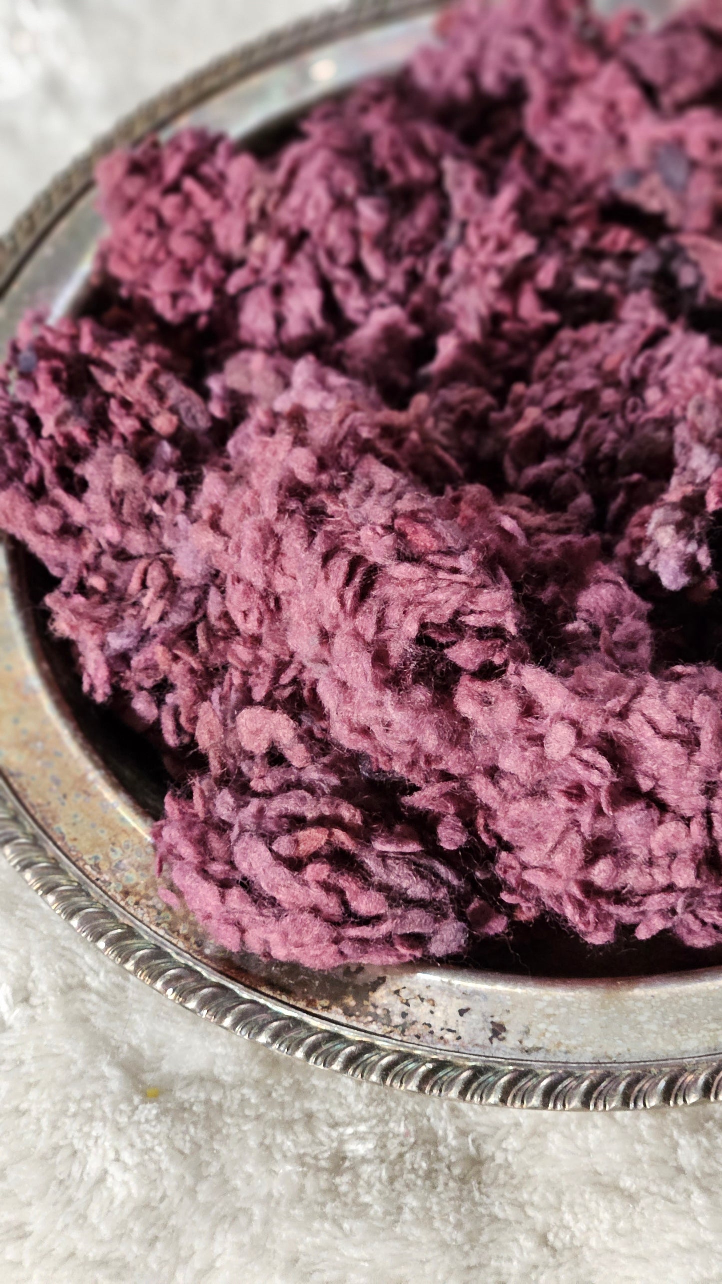 OXALIS - rare hand-dyed cotton nepps for fiber blending, felting, and papermaking - 1 oz | 28 g