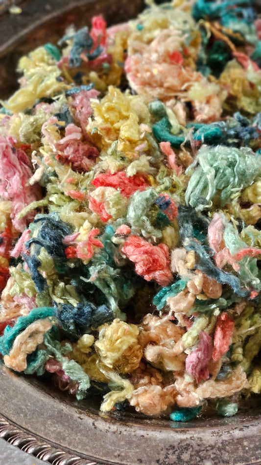 HUMMINGBIRD MIX - limited edition hand-dyed bamboo nubs for fiber blending, felting, and papermaking - 1 oz | 28 g