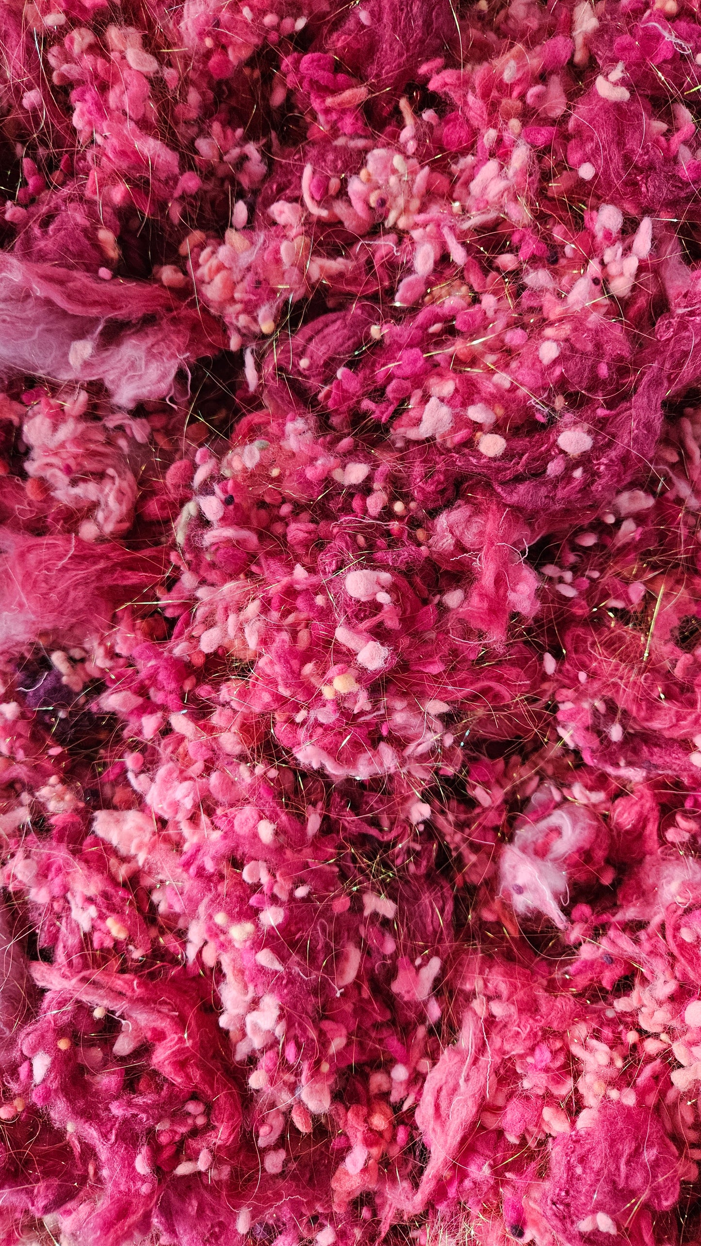 SHILOH ROSES - limited edition hand-dyed fiber art texture for blending, felting, and papermaking - 2 oz | 57 g