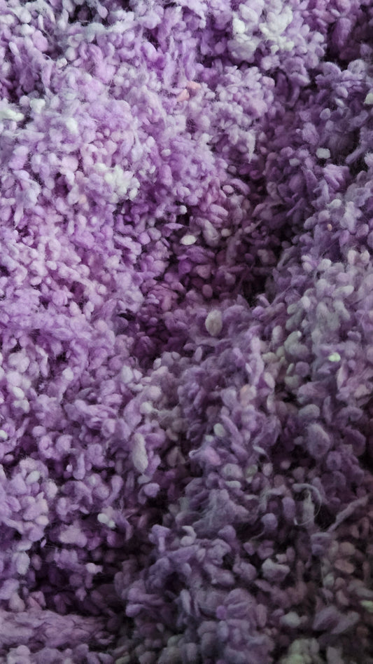 HYACINTH - rare hand-dyed cotton nepps for fiber blending, felting, and papermaking - 1 oz | 28 g