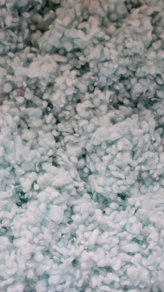 BABY'S BREATH - rare hand-dyed cotton nepps for fiber blending, felting, and papermaking - 1 oz | 28 g