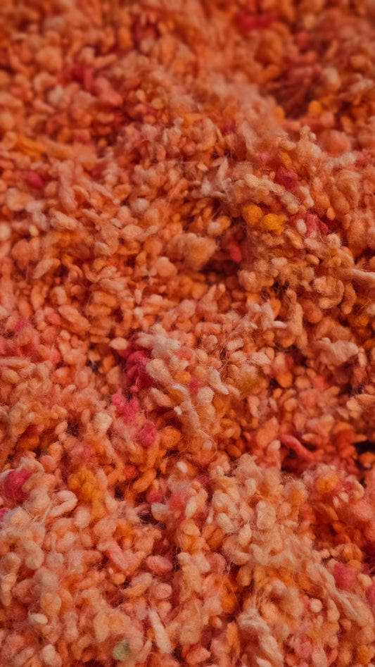 CALLA - rare hand-dyed cotton nepps for fiber blending, felting, and papermaking - 1 oz | 28 g