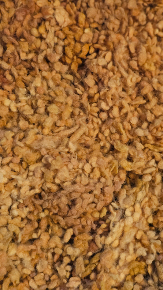 MARIGOLD - rare hand-dyed cotton nepps for fiber blending, felting, and papermaking - 1 oz | 28 g