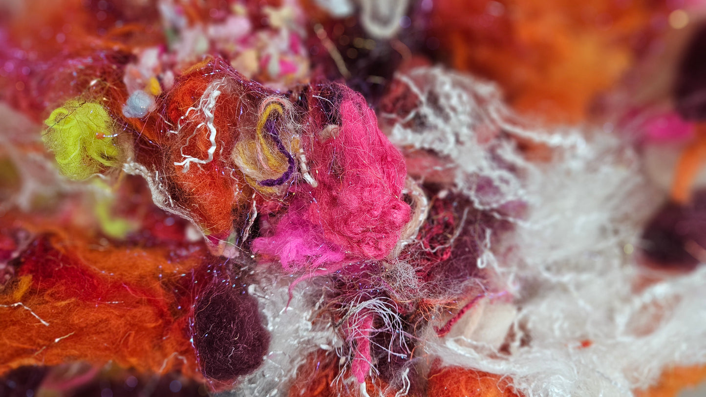 ANNE GIRL - heritage wool limited edition hand-dyed fiber art texture for blending, felting, and papermaking - 2 oz | 57 g