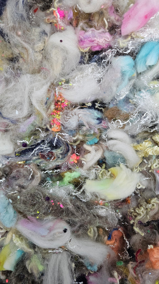 AVONLEA - heritage wool limited edition hand-dyed fiber art texture for blending, felting, and papermaking - 2 oz | 57 g