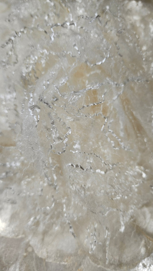 PEARL WHITE - undyed eucalyptus crimp fauxsilk effects texture for spinning, fiber blending, felting, and papermaking - 4 oz | 114 g