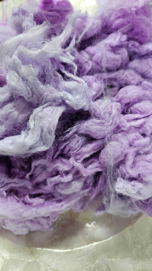 UNICORN PURPLE - hand-dyed bamboo faux-silk locks for blending, felting, and papermaking - 1 oz | 28 g