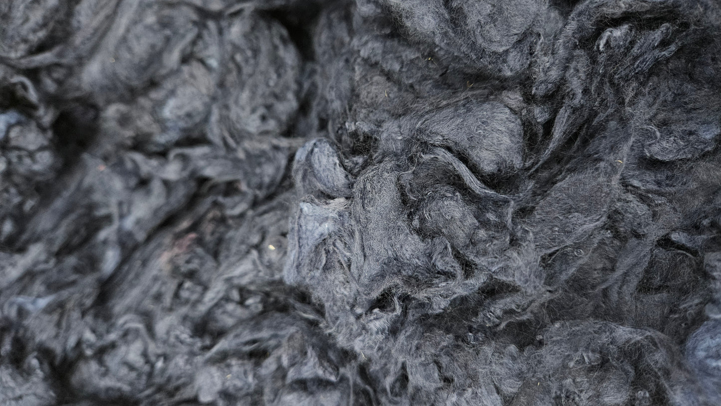 NAVY BLUE - dyed bamboo faux-silk locks for blending, felting, and papermaking - 1 oz | 28 g