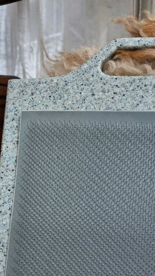 CORIAN BLENDING BOARD - handmade 12 inch 72 TPI blending board for creating rolags and batts - 12A