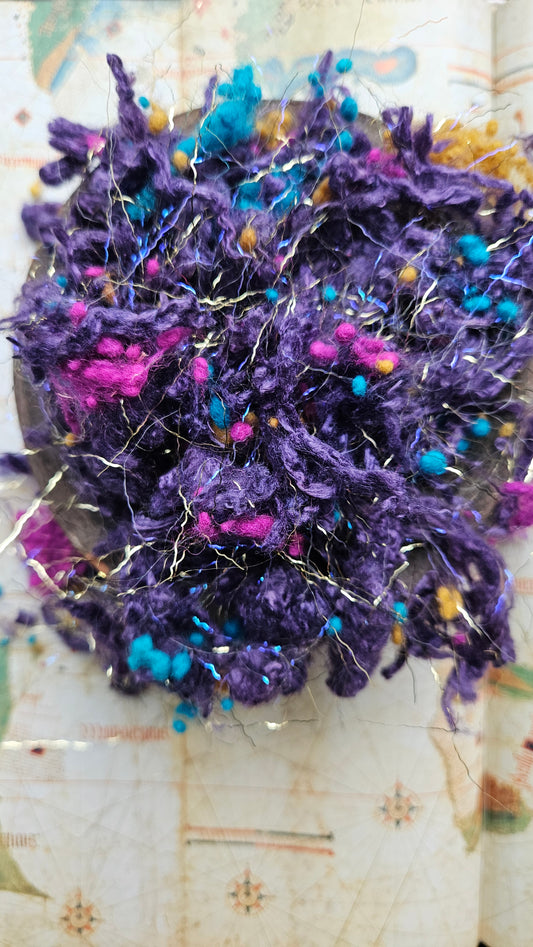 NINEVEH - recycled bamboo limited edition hand-dyed fiber art texture for blending, felting, and papermaking - 1.5 oz | 42 g