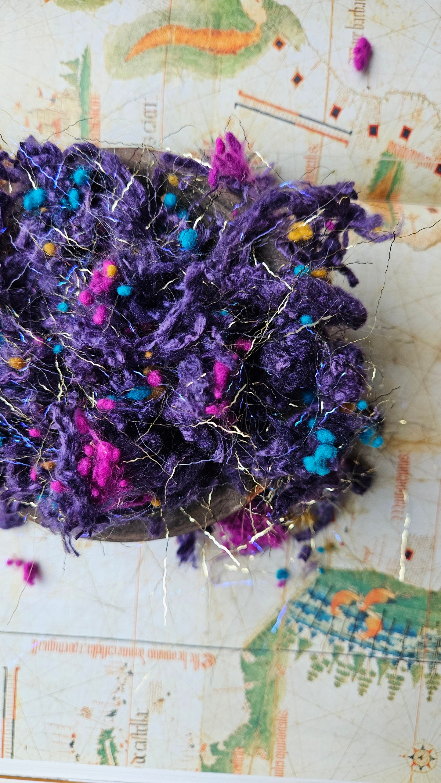 NINEVEH - recycled bamboo limited edition hand-dyed fiber art texture for blending, felting, and papermaking - 1.5 oz | 42 g