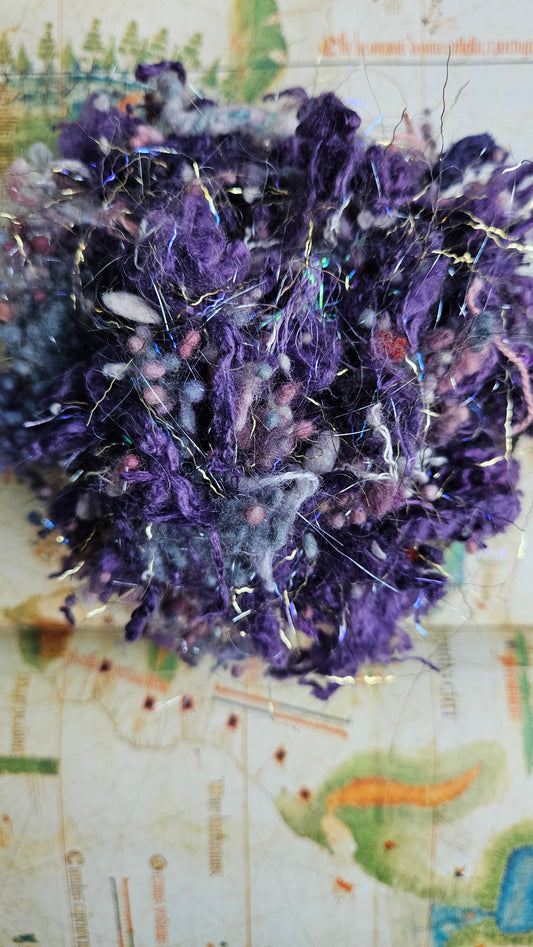 URUK - recycled bamboo limited edition hand-dyed fiber art texture for blending, felting, and papermaking - 1.5 oz | 42 g