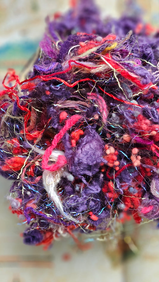 NIMRUD - recycled bamboo limited edition hand-dyed fiber art texture for blending, felting, and papermaking - 1.5 oz | 42 g