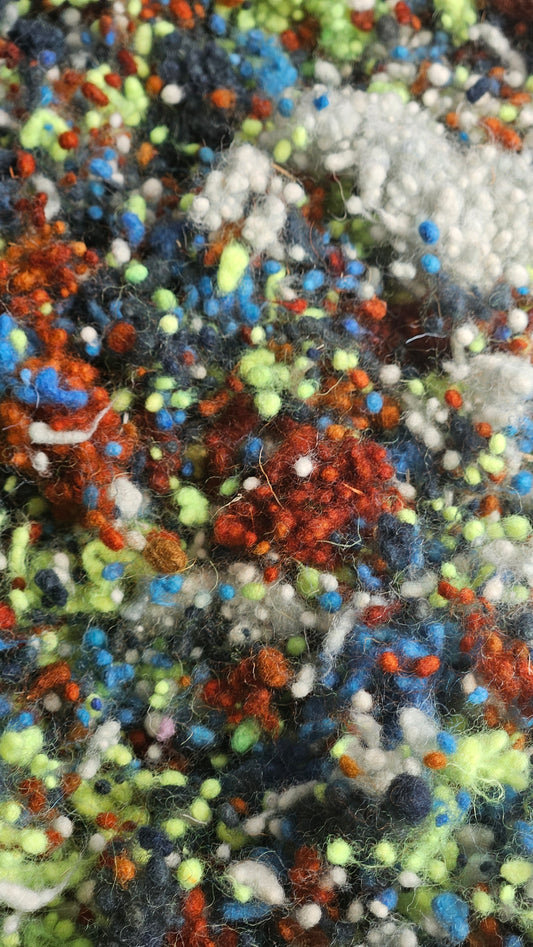 TYRE - hand-dyed fine wool nepps for fiber blending and felting - 1 oz | 28 g