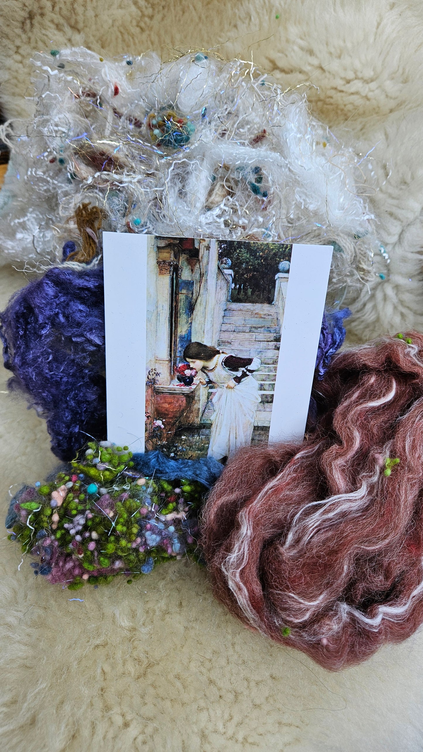 THE SHRINE - limited edition Waterhouse inspired luxury fiber artist kit for fiber blending and felting - 2.5 oz | 71 g