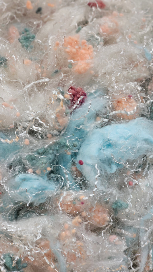 MADAME HENRIOT - faux silk limited edition Renoir Impressionist inspired fiber art texture for blending, felting, and papermaking - 2 oz | 57 g