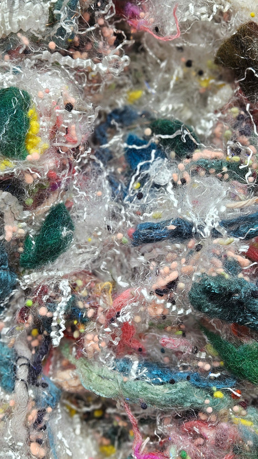 THE LUNCHEON OF THE BOATING PARTY - faux silk limited edition Renoir inspired fiber art texture for blending, felting, and papermaking - 2 oz | 57 g