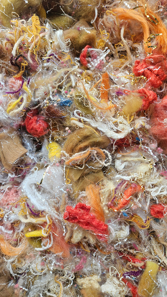 SUMMER - limited edition Mucha Art Nouveau inspired luxury fiber artist kit for fiber blending and felting - 2.5 oz | 71 g