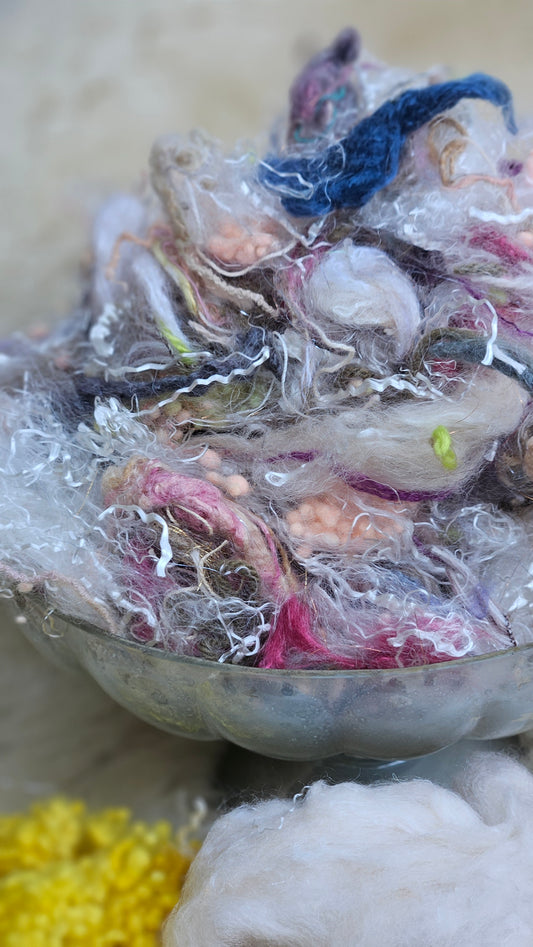 PASCALS PENSEES - limited edition Matisse Abstract Expressionism inspired luxury fiber artist kit for fiber blending and felting - 2.5 oz | 71 g