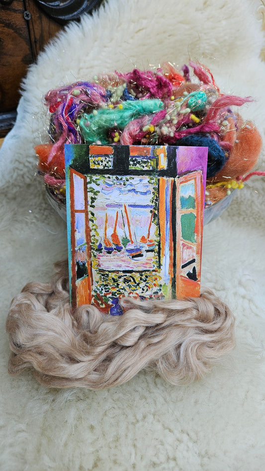 THE OPEN WINDOW - limited edition Matisse Abstract Expressionism inspired luxury fiber artist kit for fiber blending and felting - 2.5 oz | 71 g