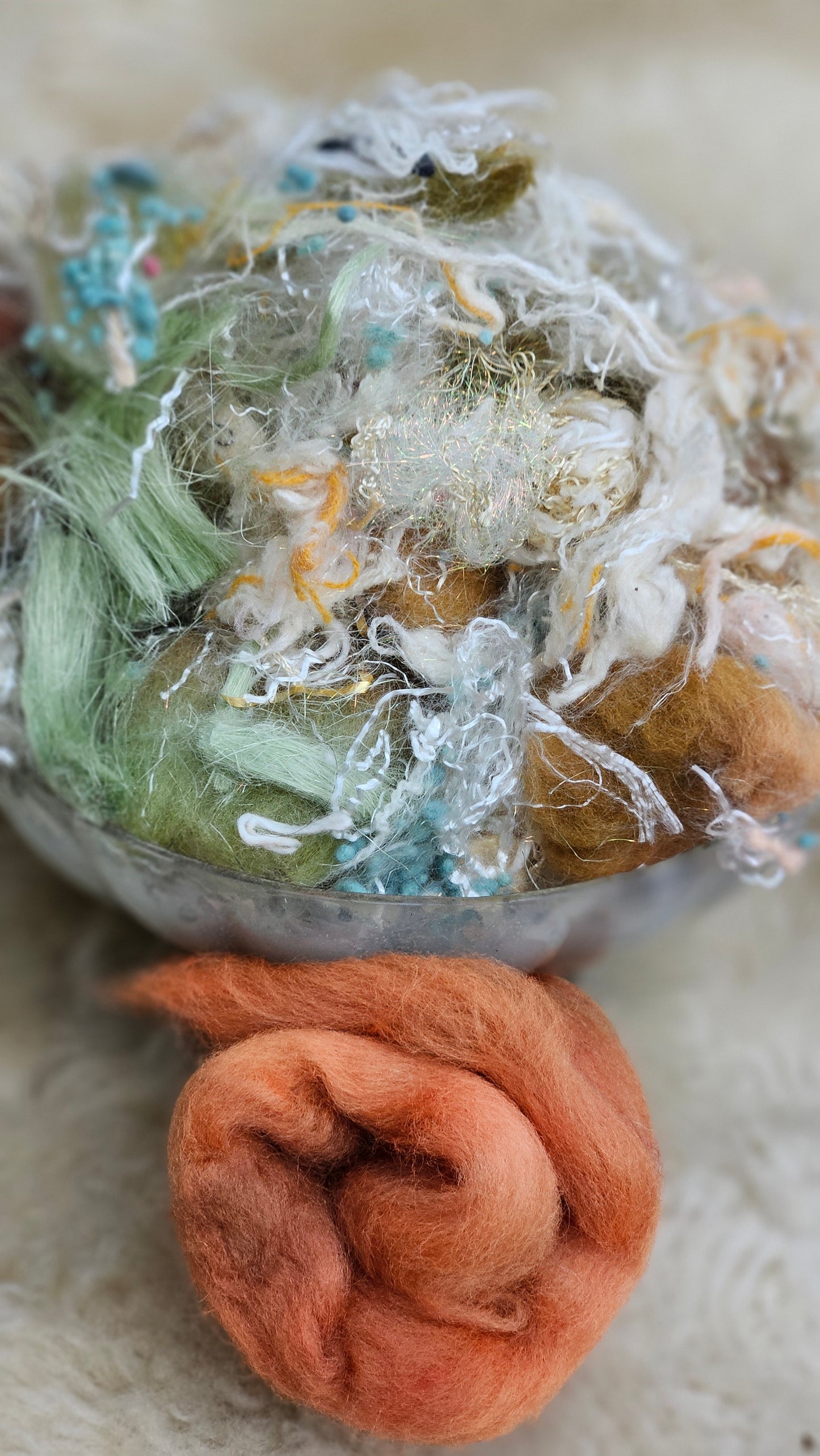 TOPAZ - limited edition Mucha Art Nouveau inspired luxury fiber artist kit for fiber blending and felting - 2.5 oz | 71 g