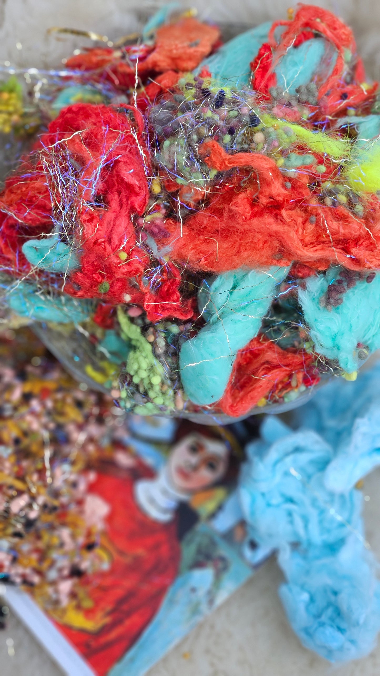 GIRL WITH THE GREEN EYES - limited edition Matisse Abstract Expressionism inspired luxury fiber artist kit for fiber blending and felting - 2.5 oz | 71 g