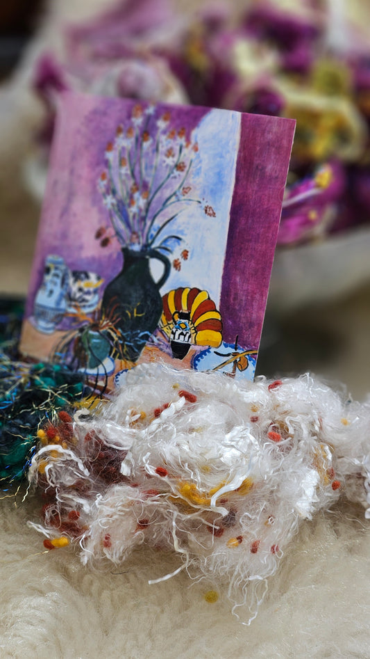 STILL LIFE WITH FLOWERS - limited edition Matisse Abstract Expressionism inspired luxury fiber artist kit for fiber blending and felting - 2.5 oz | 71 g