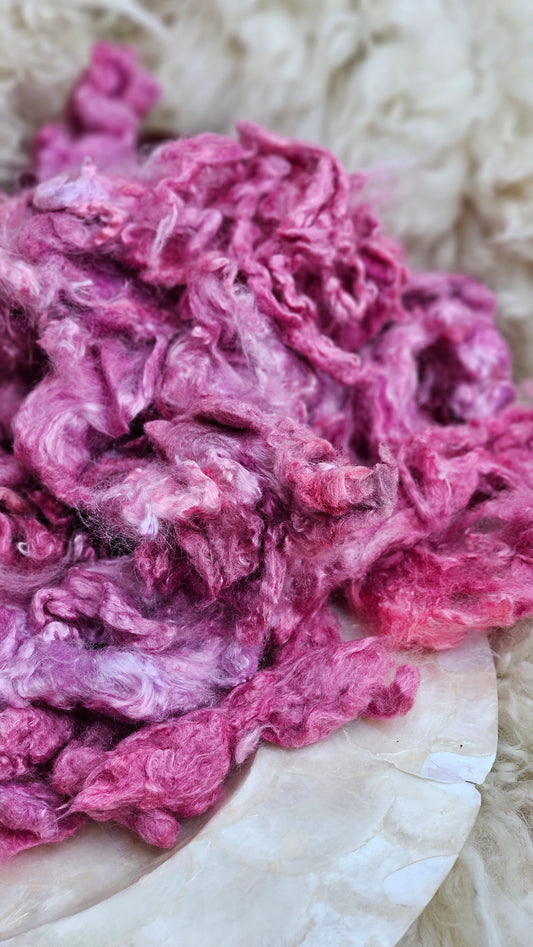 SANGRIA - hand-dyed extra fine wool and silky bamboo dense cloud recycled mill ends - 5 oz | 142 g