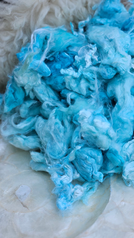 COTTON CANDY - hand-dyed extra fine wool and silky bamboo dense cloud recycled mill ends - 5 oz | 142 g