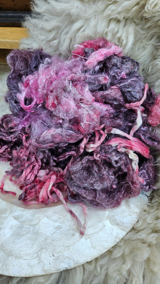 ACAI - hand-dyed extra fine wool and silky bamboo dense cloud recycled mill ends - 5 oz | 142 g