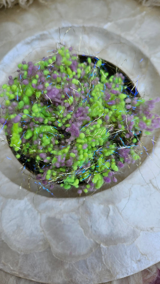 LYSTRA - hand-dyed fine wool nepps with Angelina sparkle for fiber blending and felting - 1 oz | 28 g