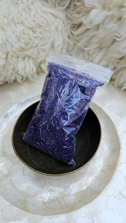 PHILADELPHIA - hand-dyed fine wool nepps with Angelina sparkle for fiber blending and felting - 1 oz | 28 g