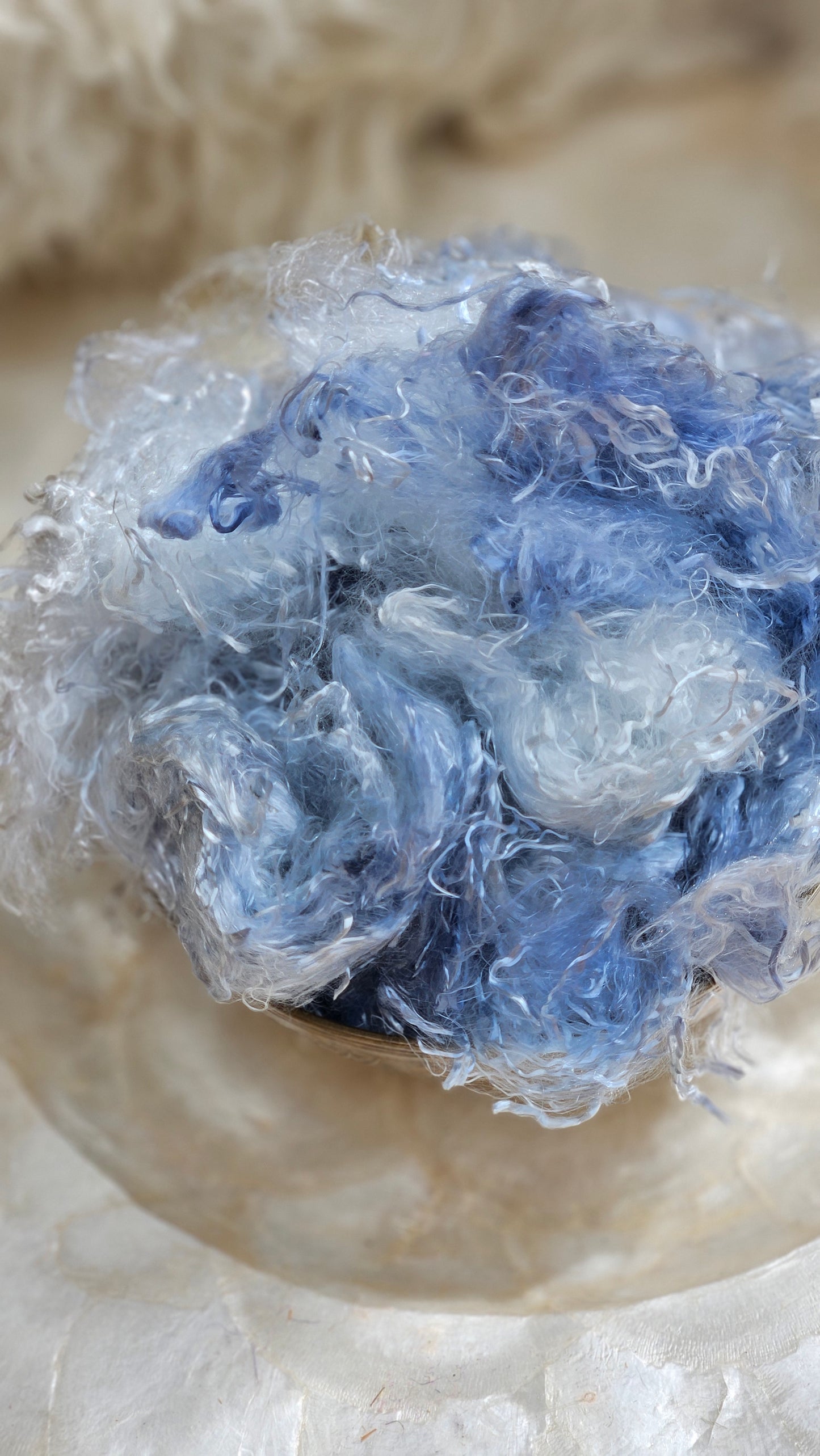 MOONSTONE - hand-dyed eucalyptus crimp faux-silk for art yarn embellishing, fiber blending, felting, and papermaking - 2 oz | 57 g