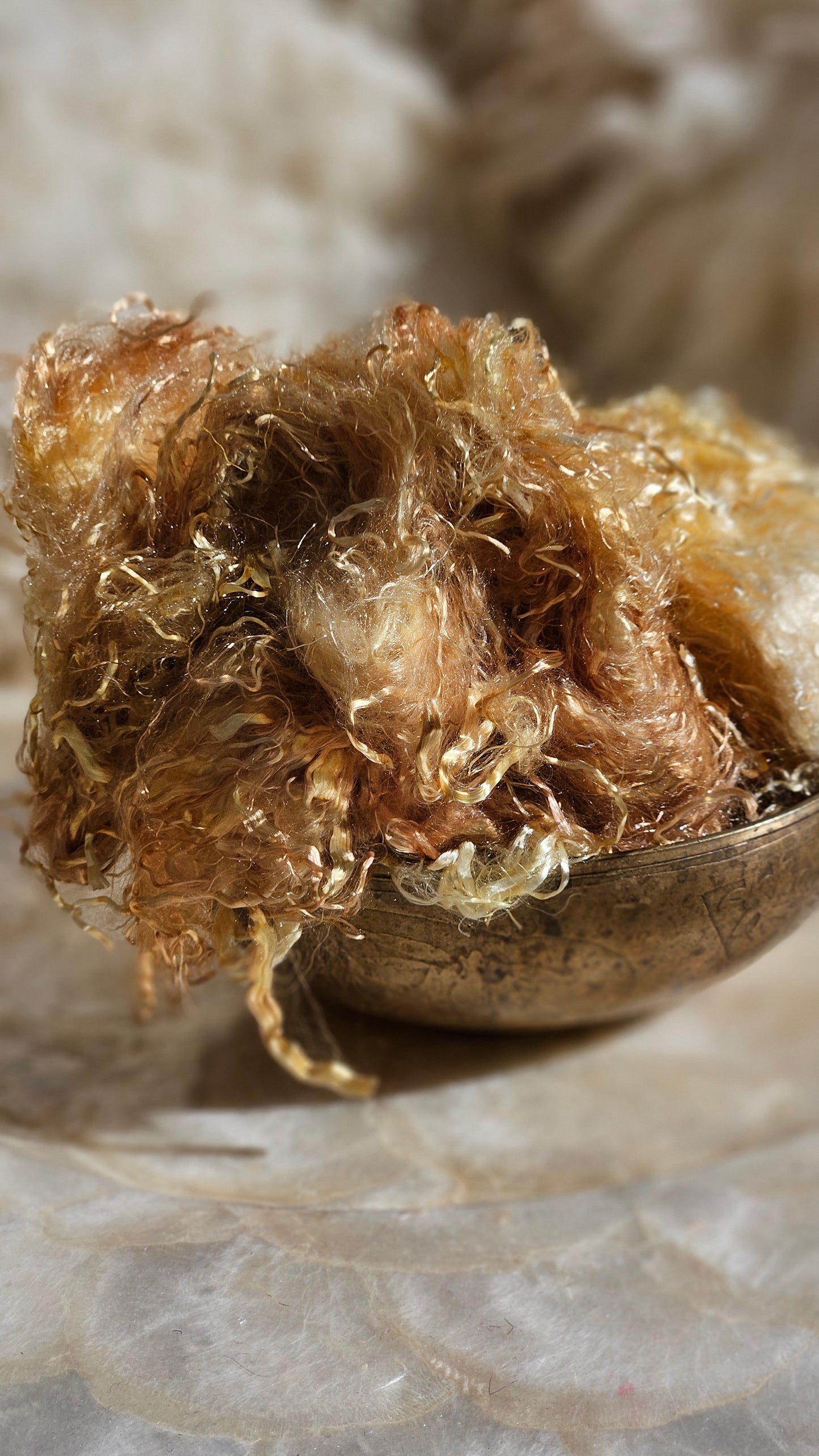 TOPAZ - hand-dyed eucalyptus crimp faux-silk for art yarn embellishing, fiber blending, felting, and papermaking - 2 oz | 57 g