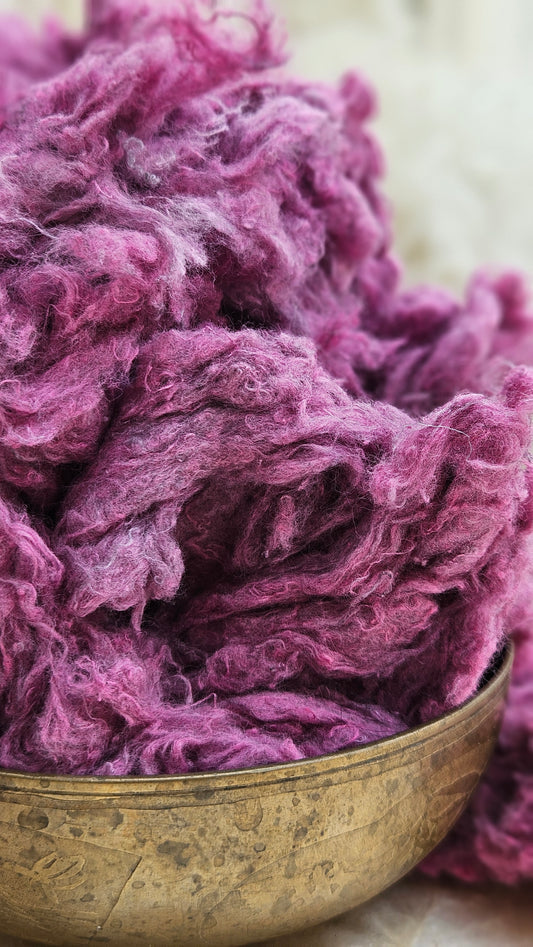 COSMOS - hand-dyed recycled cotton noil "feathers" effects texture for blending, felting, and papermaking - 2.5 oz | 71 g