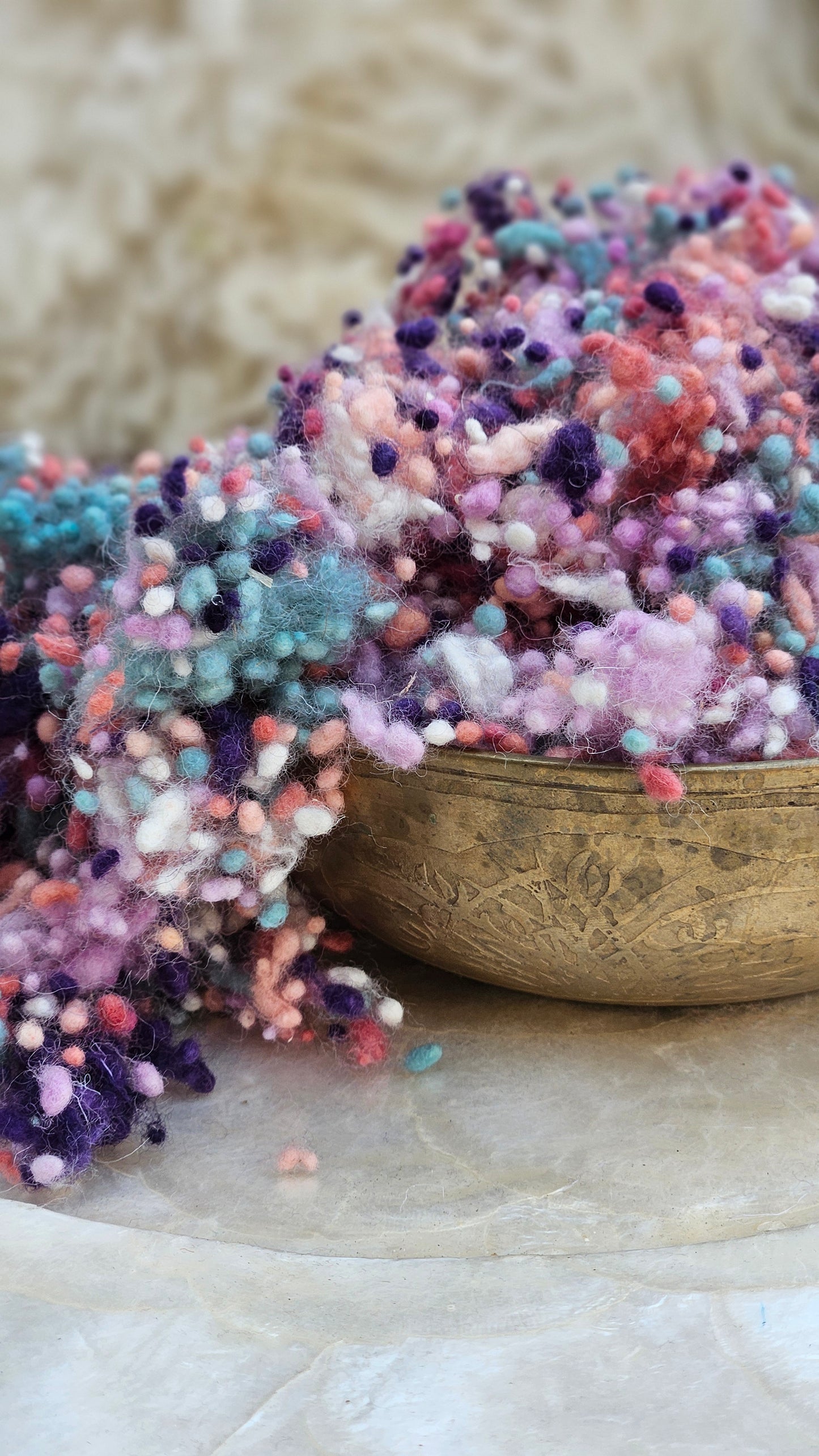 CORDOBA - hand-dyed fine wool nepps for fiber blending and felting - 1 oz | 28 g