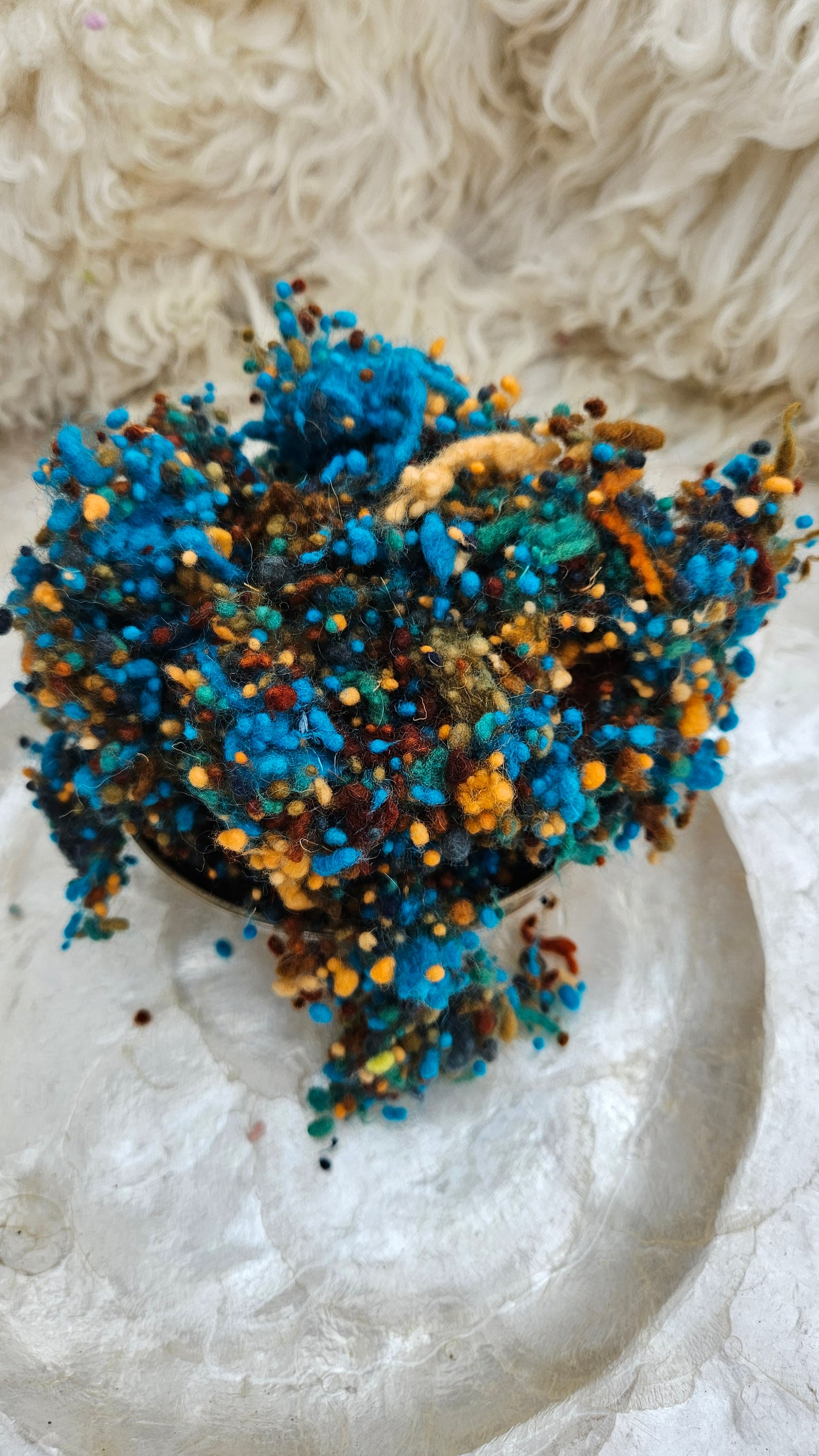 ETONOS - hand-dyed fine wool nepps for fiber blending and felting - 1 oz | 28 g