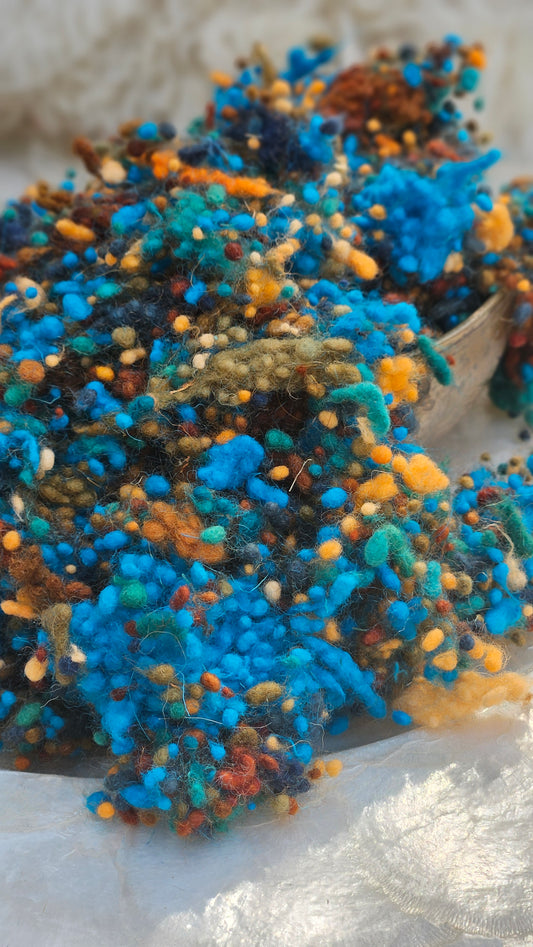 ETONOS - hand-dyed fine wool nepps for fiber blending and felting - 1 oz | 28 g