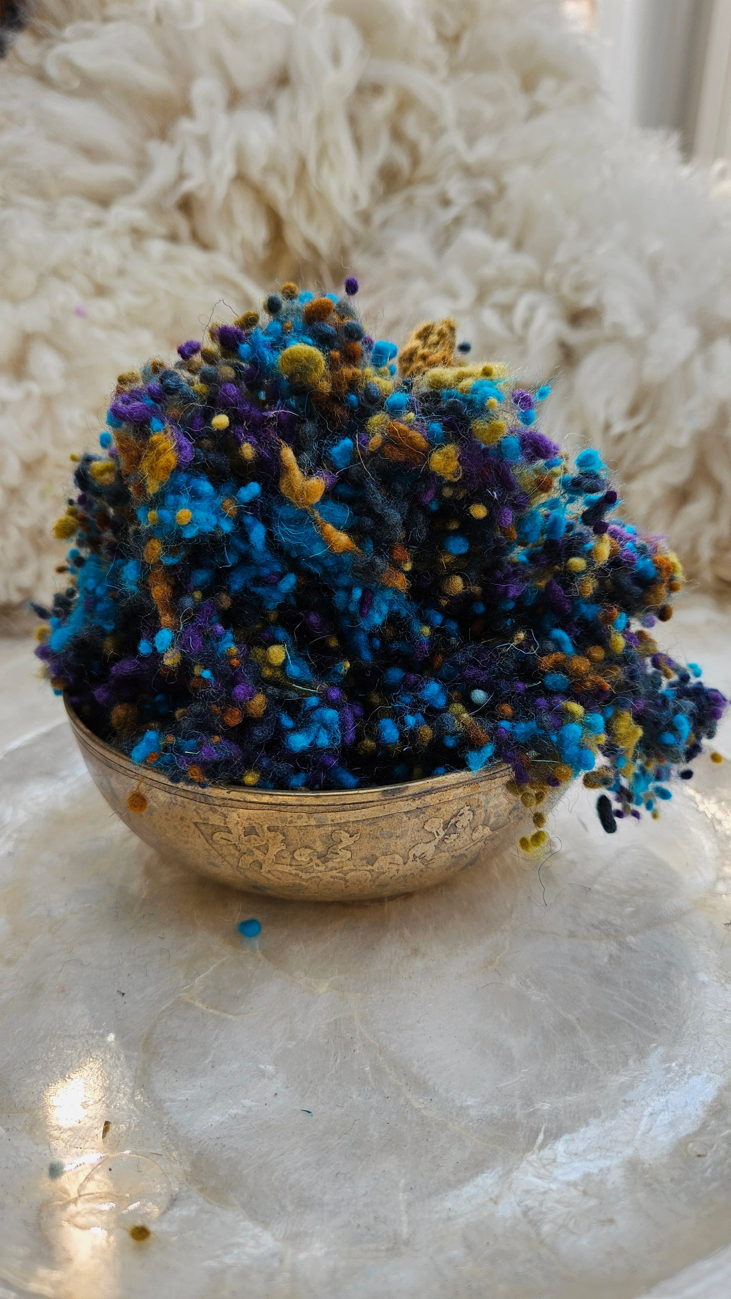 RAVENNA - hand-dyed fine wool nepps for fiber blending and felting - 1 oz | 28 g