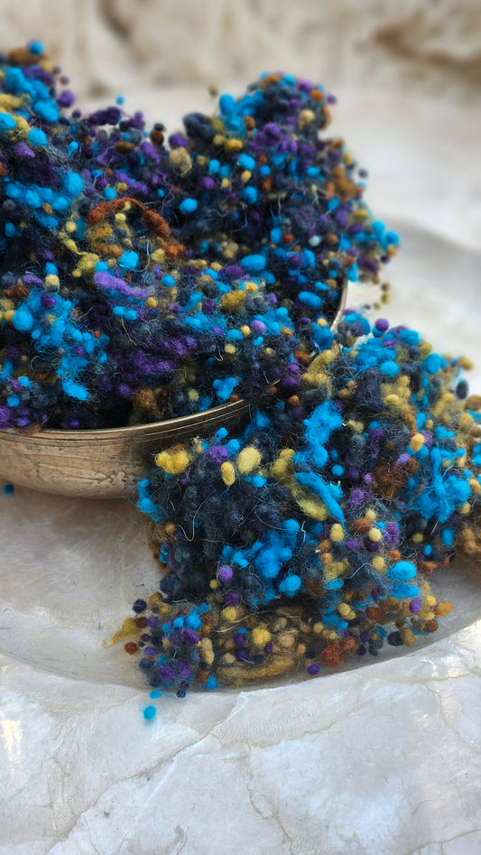 RAVENNA - hand-dyed fine wool nepps for fiber blending and felting - 1 oz | 28 g